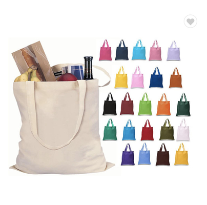 Harga yang bagus Eco Friendly Canvas Cotton Fabric Bag Gusset Tote Bag 570gsm Untuk Belanja on line