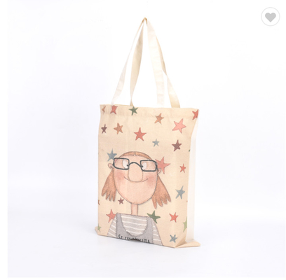 Harga yang bagus Tas Kain Katun Sublimasi 100gm Kantong Canvas Kantong belanja on line
