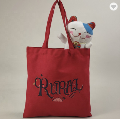 Harga yang bagus Disesuaikan 175gm Promosi Kanvas Tote Bag Kantong Grosir Baja Berguna Kembali on line