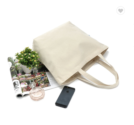Harga yang bagus Tas Kain Katun Organik Eco Friendly Canvas Tote Bag 6oz 8oz on line