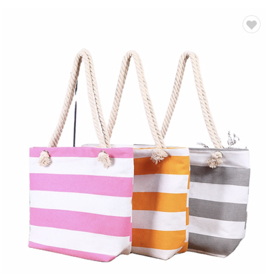 Harga yang bagus ODM stripe promosi Kantong Kain Katun Untuk Belanja di Supermarket on line