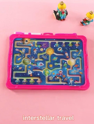 Harga yang bagus Toddler Magnetic Ball Maze Interaktif Mainan Belajar Perjalanan Antar Bintang untuk anak usia 3 tahun on line