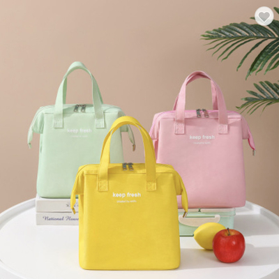 Harga yang bagus Keranjang Warna Isolasi Cooler Tas Termal Bento Box Carry Bag Dengan Percetakan Disesuaikan daring