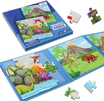 Harga yang bagus Dinosaurus Puzzle Magnetik Kayu Untuk Anak Kecil 3 5 6 Tahun Usia 2 - 20 Piece daring