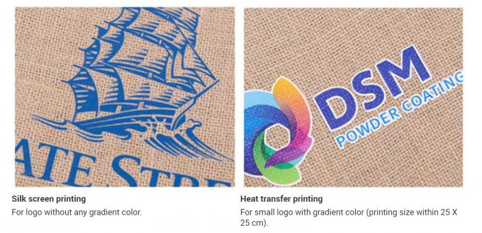 Personalize Natal Hadiah Kecil Burlap Drawstring Kantong Jute Tas 1