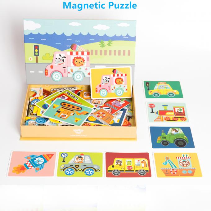 Preschool Magnetic Pendidikan Puzzle Jigsaw Papan Traffic Dress Untuk Anak-anak 0