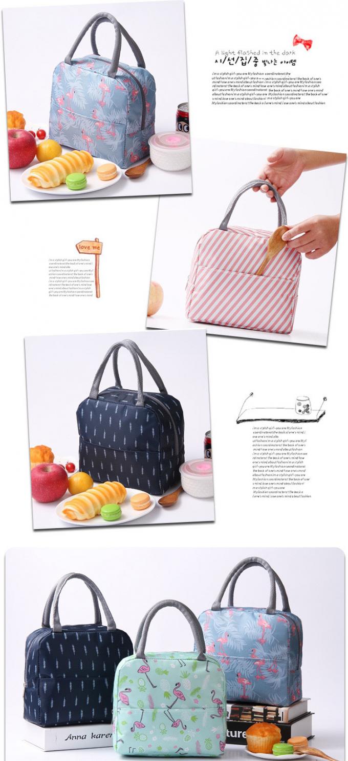 Tas Pengecilan Termal Insolasi Portable Bento Makan siang Tote Untuk makanan Bawa 2