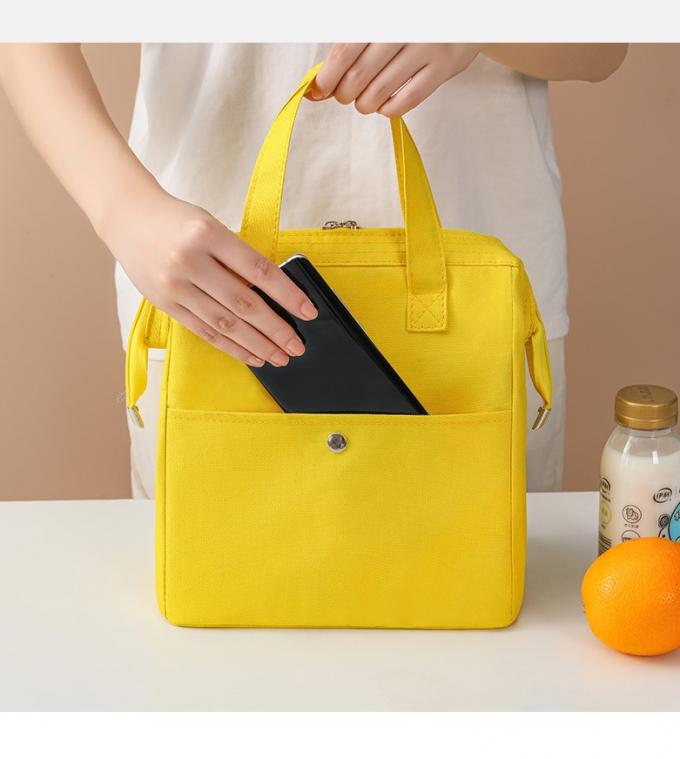 Keranjang Warna Isolasi Cooler Tas Termal Bento Box Carry Bag Dengan Percetakan Disesuaikan 4