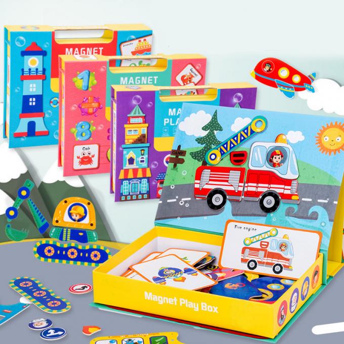 Anak dididik Puzzle hewan magnetik Samudra Mainan belajar prasekolah untuk anak usia 6 tahun 2