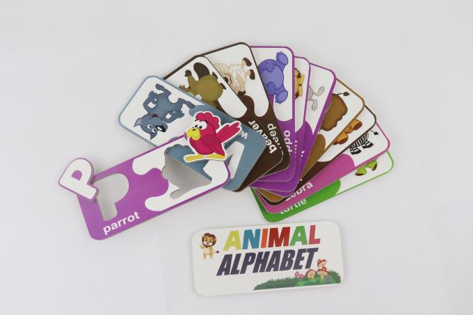 Varnish Greyboard Kertas Puzzle Jigsaw Hewan Alfabet yang Cocok Kartu 2