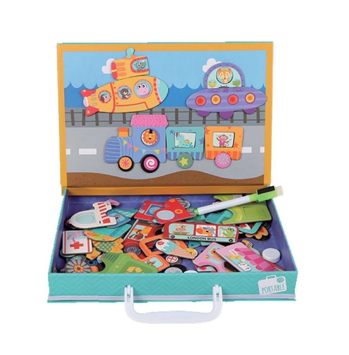 Lalu Lintas Sibuk Magnetic Puzzle Sticker Pendidikan Untuk Anak-anak 1
