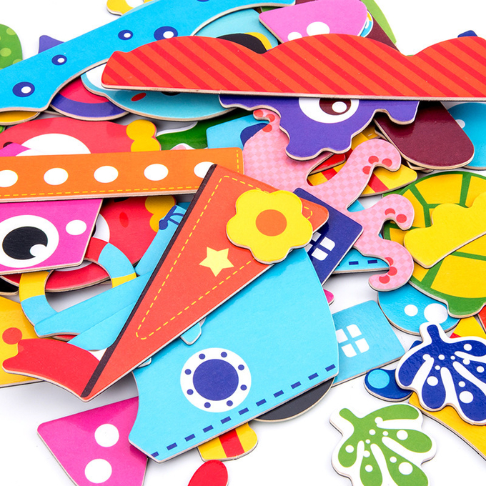 Anak dididik Puzzle hewan magnetik Samudra Mainan belajar prasekolah untuk anak usia 6 tahun 1