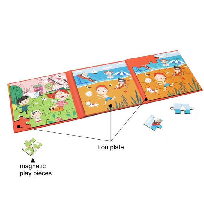 Mainan Prasekolah Magnetik Pendidikan Jigsaw Buku Untuk Anak Usia 4 Tahun 1