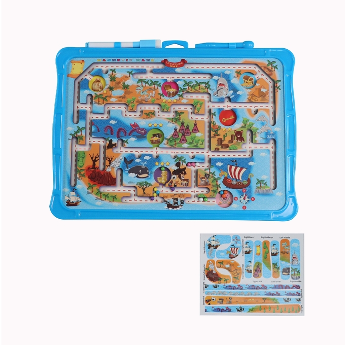 Montessori Magnetic Puzzle Labyrinth Toys Belajar Dengan Pena Pantai Samudra Eco EVA Plastik 0
