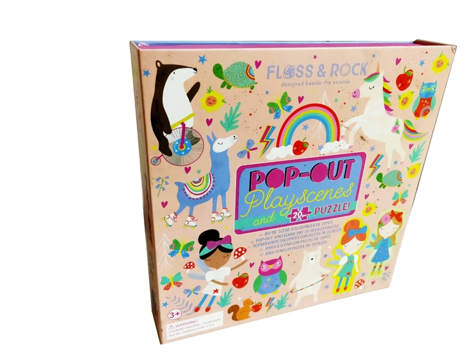 Raksasa 20 pcs Jigsaw Puzzle Kertas Pop Out Pelangi Peri lantai Puzzle 0